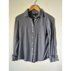 Banana Republic button down shirt womens size S blue white stripes